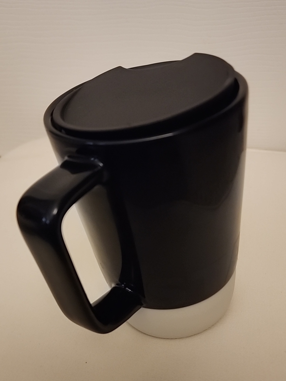 Starbucks Modern Ceramic Desk Mug with Silcone-Dipped Bottom and Travel Lid